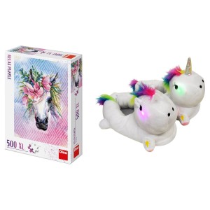 ΠΑΖΛ ΜΟΝΟΚΕΡΟΣ 500 XL TΕΜ. + ΠΑΝΤΟΦΛΕΣ ΜΟΝΟΚΕΡΟΣ ΛΟΥΤΡΙΝΕΣ ΜΕ ΦΩΤΑΚΙΑ LED size 37-42