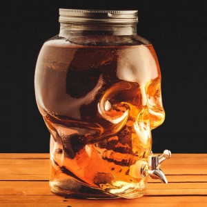 ΓΥΑΛΙΝΟ ΔΟΧΕΙΟ ΣΕΡΒΙΡΙΣΜΑΤΟΣ SKULL DRINKS COCKTAIL 8LT